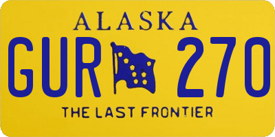 AK license plate GUR270