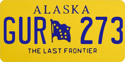 AK license plate GUR273