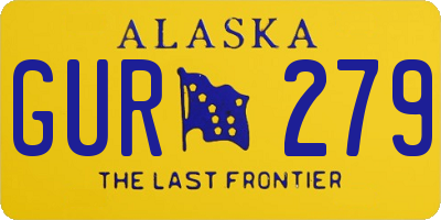 AK license plate GUR279