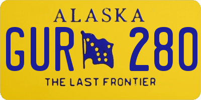 AK license plate GUR280