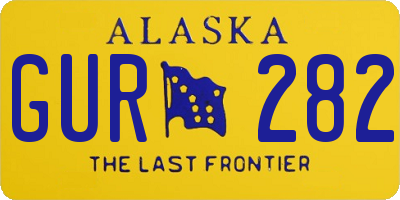 AK license plate GUR282