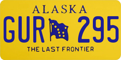 AK license plate GUR295