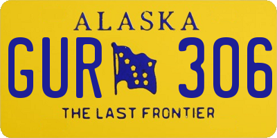 AK license plate GUR306
