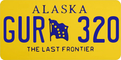 AK license plate GUR320