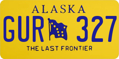 AK license plate GUR327