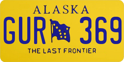 AK license plate GUR369