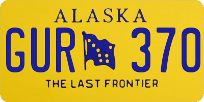 AK license plate GUR370