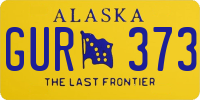 AK license plate GUR373