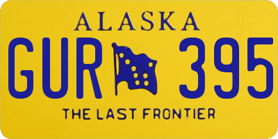 AK license plate GUR395