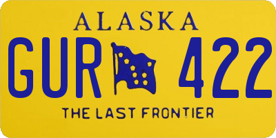 AK license plate GUR422