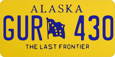 AK license plate GUR430