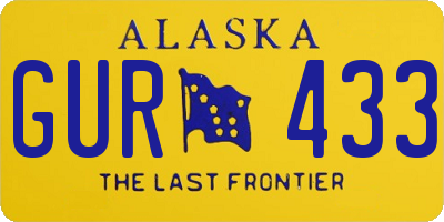 AK license plate GUR433