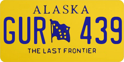 AK license plate GUR439