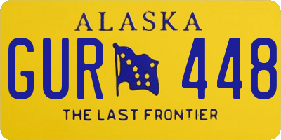 AK license plate GUR448