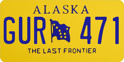 AK license plate GUR471