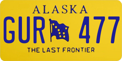 AK license plate GUR477
