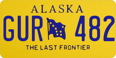 AK license plate GUR482