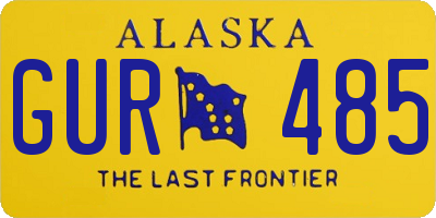 AK license plate GUR485