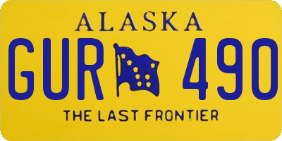 AK license plate GUR490
