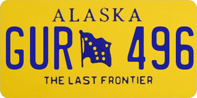 AK license plate GUR496