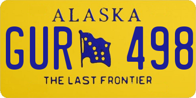 AK license plate GUR498
