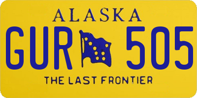 AK license plate GUR505