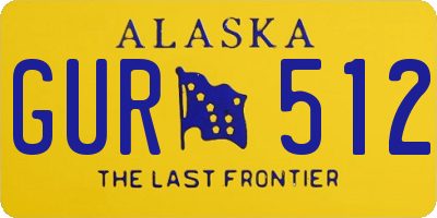 AK license plate GUR512