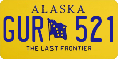 AK license plate GUR521