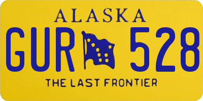AK license plate GUR528