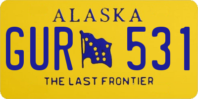 AK license plate GUR531