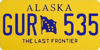 AK license plate GUR535
