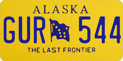 AK license plate GUR544