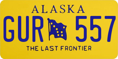AK license plate GUR557