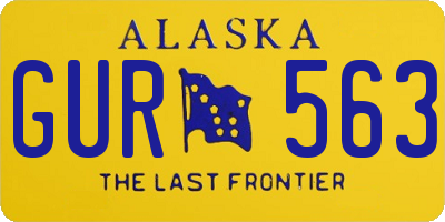 AK license plate GUR563