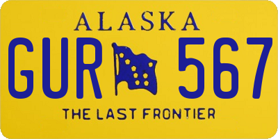 AK license plate GUR567