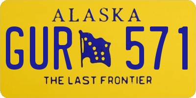 AK license plate GUR571