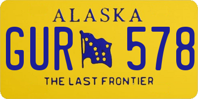 AK license plate GUR578