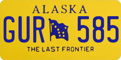 AK license plate GUR585