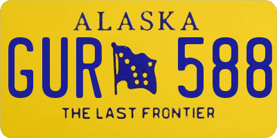 AK license plate GUR588