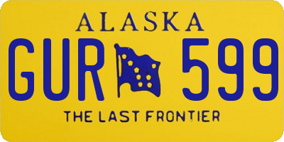 AK license plate GUR599