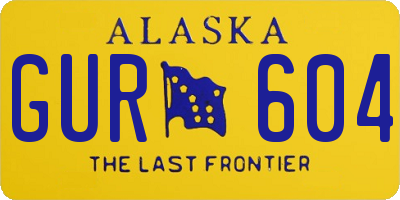 AK license plate GUR604