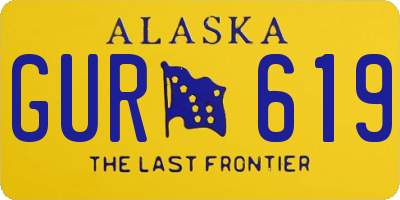 AK license plate GUR619