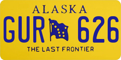 AK license plate GUR626