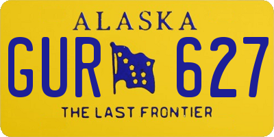 AK license plate GUR627
