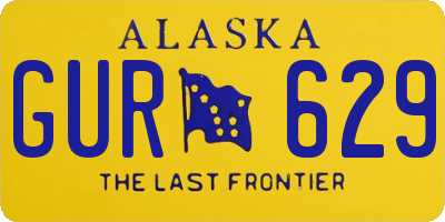 AK license plate GUR629