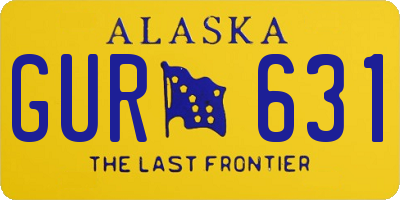 AK license plate GUR631