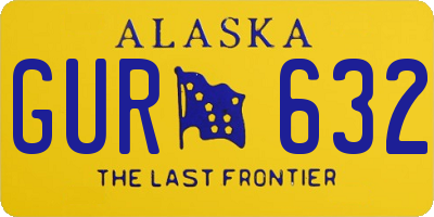 AK license plate GUR632