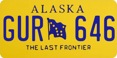 AK license plate GUR646