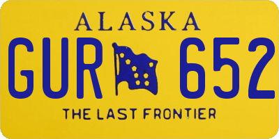 AK license plate GUR652