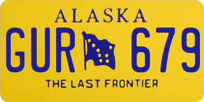 AK license plate GUR679